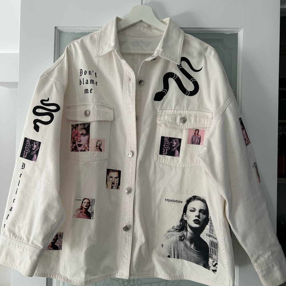 Custom made Taylor Swift Reputation denim jacket XL